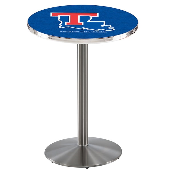 42" Stainless Steel Louisiana Tech Pub Table